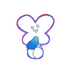 animated arthropod balls big_balls bluesky_(social_media) butterfly feral genitals insects lepidopteran low_res male snackaftermidnight solo