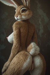 ai_generated animal animal_ears animal_humanoid anthro anthro_only beastiality bunny_ears bunny_girl bunny_tail cum_in_pussy cum_inside humanoid pussy pussy_juice pussy_juice_drip realistic thefinalrule
