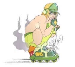 1girls blonde_hair breasts gage199 gum_(jsr) jet_set_radio sega thighs topless