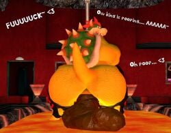 3d_artwork big_butt bowser butt chubby club dialogue dragon fat huge_butt king king_koopa koopa mario_bros naked night_club nintendo nude pole pole_dancing pooping pooping_on_floor pov public reptile scalie scat sfm shell shitting source_filmmaker spread_anus stockings super_mario_bros. thicc thick turtle