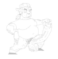 2025 don_pornito gay male male_only microsoft_paint monochrome original_character overweight tagme yaoi