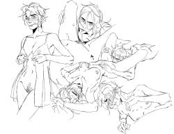 2girls apex_legends ash_(apex_legends) ashleigh_reid blush cunnilingus eating_pussy eye_contact gripping_sheets horizon_(apex_legends) lesbian lesbian_couple lesbian_focus lesbian_sex lingerie looking_at_partner oral oral_sex passionate pubic_hair ruthion69 saliva saliva_drip saliva_on_chin saliva_on_face scars scars_all_over sweat sweating titanfall undressing vaginal_fluids yuri