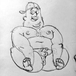 2025 disney don_pornito gay gravity_falls male male_only monochrome soos_ramirez tagme traditional_media yaoi