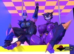 2girls 3d 3d_(artwork) 3d_animation 3d_background 3d_model 3d_render airachnid airachnid_(trawert) alien alien_girl alien_humanoid arcee arcee_(prime) arcee_(prime)_(trawert) big_areola big_ass big_belly big_boobs big_breasts big_butt big_nipples big_thighs blender blender3d blender_(artwork) blender_(medium) blender_(software) blender_cycles blender_cycles_(artwork) blender_eevee blue_body blush breasts female fembot focus focus_on_ass focus_on_breasts focus_on_female focus_on_pussy hentai hetero hssakai lesbian looking_at_viewer masturbating masturbation metal metallic_body night nightclub pole pole_dance pole_dancing purple_body robot robot_girl robot_humanoid robotic shiny_skin spread_legs stuarth_sakai thick_thighs tongue_out transformers transformers_prime waifu waifu_diffusion wide_hips