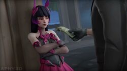 1boy 1girls 3d animated aphy3d ass black_hair d.va doggy_style female light-skinned_female light-skinned_male light_skin longer_than_30_seconds male moaning overwatch overwatch_2 prostitution sex sex_from_behind shorter_than_one_minute sound standing standing_doggy_style standing_sex tagme thighs video