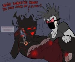 2bdamned hypnosis hypnotic_eyes hypnotized madness_combat micholanesa red_eyes red_nipples red_pussy rule_63 the_auditor