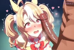 ai_generated blush breasts bulge_in_face cock_hungry cock_shock cock_worship cumshot dark-skinned_female drooling heart_symbol horny_female large_penis looking_at_penis male nervous_face nervous_female nervous_sweat open_mouth penis penis_awe penis_on_face rubbing_penis_on_face shocked_expression small_breasts steaming_body steamy_breath surprised_expression sweaty_body sweaty_breasts thick_penis trembling twintails veiny_penis wanting_cock wanting_cum