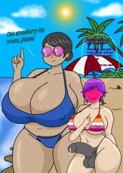 1futa 1girls 2d 2d_(artwork) age_difference beach beach_background begging_for_rape big_breasts bikini breasts_bigger_than_head breasts_bigger_than_torso bulge bulge_through_clothing chubby chubby_female colorful cum_drip cum_through_clothes cum_through_clothing cum_through_underwear dan-jzu dialogue dirty_talk english_text faceless_futa futa_on_female futasub hair_bun hairy_pussy handsfree_ejaculation horny_futa huge_breasts ibispaintx intersex larger_female lesbian lesbian_pride_colors light-skinned_futa mature_female milf min_(dan-jzu) mommy my_mom oblivious older_female outdoors panties premature_ejaculation pubic_hair public purple_hair size_difference small_but_hung smaller_futa submissive_futa sunglasses sweat sweaty_breasts sweaty_female swimsuit text thick_thighs thighs_bigger_than_head thighs_bigger_than_torso thinking_about_sex thought_bubble unaware wants_to_be_fucked wants_to_be_raped younger_futa yuri
