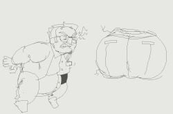 2025 big_ass character_request don_pornito gay male male_only microsoft_paint monochrome overweight tagme yaoi