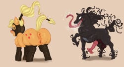 animal_genitalia animal_penis applejack_(mlp) donut_anus feral furry horse horse_penis horsecock my_little_pony pony venom_(marvel)