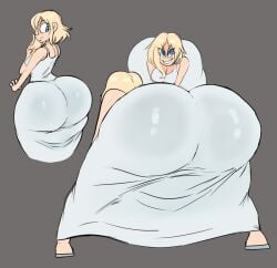 1girls ass ass_in_dress big_ass blonde-haired_female blonde_hair bottom_heavy bubble_ass bubble_butt clothing dress fat_ass female female_only huge_ass kingdom_hearts large_ass lemonadepikachu namine nobody_(kingdom_hearts) solo thick_ass thick_thighs wide_hips