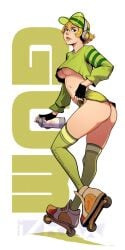 1girls ass breasts gum_(jsr) izra jet_set_radio nipples thick_thighs thighs underboob