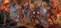 anthro arthropod bee breasts clothing crossgender female female/female gender_transformation genitals herm hi_res human humanoid hymenopteran insect intersex intersex/intersex male male/male mammal misty_morning mtf_crossgender mtf_transformation nude penis torn_clothing transformation transformation_sequence vulva wasp
