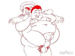 animated character_request don_pornito gay ibispaintx male male_only monochrome overweight tagme video yaoi year_request