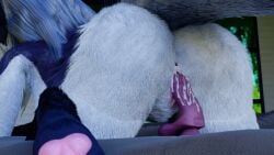 16:9 2025 3d_(artwork) 4k absurd_res all_fours anthro anus bed big_butt bodily_fluids butt canid canid_demon canine cum cum_in_vagina cum_inside cum_on_dildo demon digital_media_(artwork) digitigrade dildo dildo_in_vagina dildo_insertion faceless_anthro faceless_character faceless_female female fur furniture genital_fluids genitals grey_body grey_fur grey_hair hair hellaverse hellhound helluva_boss hi_res humanoid_dildo inside long_hair loona_(helluva_boss) mammal masturbation mrs_dexie mythological_canine mythological_creature mythology on_bed pawpads penetration pink_pawpads purple_dildo realistic_fur rear_view sex_toy sex_toy_in_vagina sex_toy_insertion small_anus solo tail thick_thighs toying_self vaginal vaginal_masturbation vaginal_penetration vulva white_body white_fur widescreen window