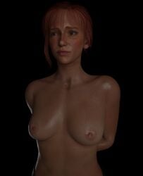 blender3d blushing breasts breasts_out gothic_(game) naked redhead syra