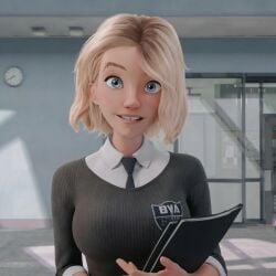 big_breasts edit edited gwen_stacy spider-gwen spider-man_(series)