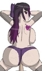 ass ass_focus ass_grinding buttjob da_electric_slimer gif grinding jiggling_ass looking_at_viewer massive_ass massive_breasts purple_hair smirk