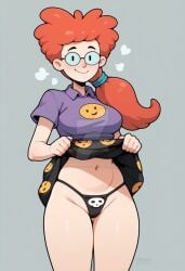 1girls aged_up ai_generated disney disney_channel glasses older pepper_ann pepper_ann_pearson red_hair toon_disney