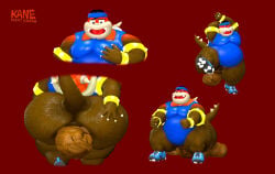 3d_(artwork) anthro bandana_on_head belly big_butt boom_boom bottomless bottomless_male brown_body butt clothed clothing crouching crowning_feces digital_media_(artwork) dragon fan_character feces hand_on_pecs hi_res huge_butt kane_brent_koopa kanebrentkoopa koopa male mario_bros metal_bracelet mythological_creature mythological_scalie mythology nintendo overweight overweight_male pecs pooping pooping_on_floor relieved reptile scalie shell slightly_chubby solo source_filmmaker_(artwork) squats thick_thighs turtle