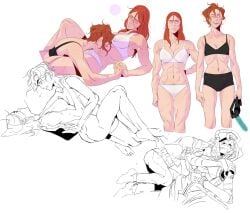 2girls android apex_legends ash_(apex_legends) ashleigh_reid cuddling holding_strap-on horizon_(apex_legends) kissing_abs kissing_stomach lesbian lesbian_couple lesbian_focus lesbian_sex missionary_position missionary_sex pubic_hair robot robot_and_human robot_girl robot_humanoid ruthion69 strap-on strap-on_dildo strap-on_sex titanfall underwear vaginal vaginal_penetration vaginal_sex yuri