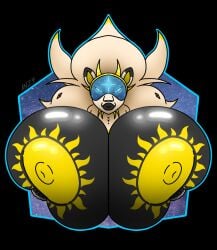 1girls areola areolae belyasnikov big_areola big_breasts blush breasts busty enormous_breasts female female_only giant_breasts gigantic_breasts ginormous_breasts grabbing_own_breast huge_breasts large_breasts massive_breasts oc original_character pokemon pokemon_(species) sola_(alolan_suns)