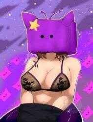 alien alien_girl andyret_flo0w argentina big_breasts bikini bikini_top breast_grab breasts breasts_out brown_hair female female_only happy nimu nimu_(cosplay) nimu_(irl) solo solo_female streamer streaming twitch twitch.tv twitch_streamer twitter vtuber youtube youtube_hispanic youtuber youtubers