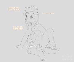 2026 dreamworks forgotten_island furry furry_only gay male male_only monochrome raww_(forgotten_island) yaoi yashak_(artist) young