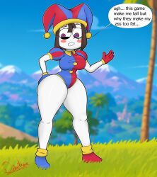 big_boobs pomni_(the_amazing_digital_circus) the_amazing_digital_circus thick_legs