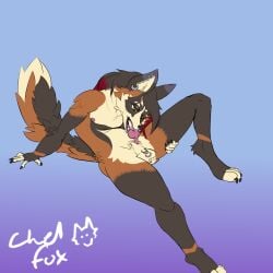 anthro autofellatio balls calico_fox canid canine chelfox chelfoxart claws cross_fox ear_piercing ear_ring facial_piercing fox genital_piercing genitals guiche_piercing hair highlights_(coloring) knot knotted_penis labret_piercing leg_grab lip_piercing long_hair male mammal masturbation nipple_piercing nipples nose_piercing nose_ring oral oral_masturbation paws penile penile_masturbation penis penis_piercing piercing red_fox ring_piercing scrotum_piercing signature solo thigh_grab true_fox