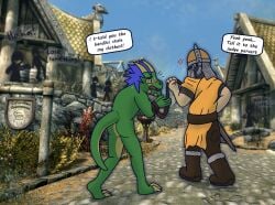 1boy anthro argonian artist_request ass male nude scalie the_elder_scrolls the_elder_scrolls_v:_skyrim