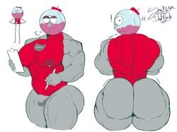 angry_face bara bara_tiddies bara_tits benson big_ass big_ass_(male) big_butt big_chest big_pecs busty cartoon_network freeposers gray_body gumball_machine huge_ass huge_butt huge_pecs male male_only muscular muscular_anthro muscular_arms muscular_ass muscular_back muscular_butt muscular_male pecs regular_show wide_hips wide_shoulders