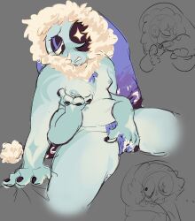4_nipples astro_(dandy's_world) blue_skin cuntboy dandy's_world fingering four_arms masturbation multiple_arms solo