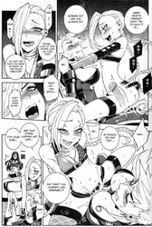 3girls ahe_gao anal arms_behind_back between_breasts blush bondage braid breasts caitlyn_kiramman chains cleavage comic cum domination double_penetration doujin english erection fellatio female female_on_futa femdom femsub futanari futasub hair_over_one_eye hirame incest intersex jinx_(league_of_legends) league_of_legends licking_lips monochrome multiple_girls multiple_subs necktie necktie_between_breasts officer_caitlyn officer_vi oral penetration penis police police_uniform policewoman robots sex sisters twin_braids vi wink