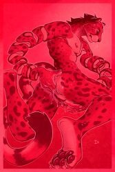 anal anal_fingering anal_fisting anal_sex andromorph anthro arms_(game) autofisting autopenetration big_clitoris bodily_fluids champ_cheetah_(najaside) cheetah clitoris felid feline fingering fisting fur genital_fluids genitals hi_res interkos intersex king_cheetah lube lube_drip lube_in_ass mammal markings mastectomy_scar masturbation monochrome penetration portrait red_background scar simple_background sketchy solo spots spotted_body spotted_fur sweat sweatdrop three-quarter_portrait trans_(lore) vaginal_fluids