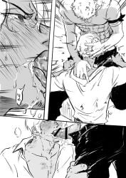2boys 2d 2d_(artwork) 2d_artwork 2male 2males 2man 2men abs anal anal_penetration anal_sex angry angry_expression angry_face blowjob blowjob_face blush blush_lines blushing blushing_male blushing_profusely breath breath_cloud bulge bulge_through_clothing bulge_under_clothes censor_bar cock colorless comic comic_page crying crying_male crying_while_penetrated crying_with_eyes_open cum cum_in_mouth cum_inside cumming deep_blowjob deep_penetration deepthroat dick earrings english english_commentary english_dialogue english_language english_text facial_hair fully_clothed fully_clothed_male furrowed_brow furrowed_brows furrowed_eyebrows gay gay_male gay_sex grabbing grabbing_hair grabbing_head grabbing_pants half-closed_eyes half_lidded_eyes homo homoerotic homosexual homosexual_male homosexual_sex jinzxz kneeling licking licking_penis looking_at_another looking_down looking_down_at_partner looking_up looking_up_at_partner male male_only manga_style motion_lines movement_lines on_knees one_piece open_eyes open_mouth oral oral_penetration oral_sex page_3 page_number penis pressed_against pressed_against_penis pubic_hair pulling_hair roronoa_zoro rough_sex saliva saliva_drip saliva_on_penis saliva_on_tongue saliva_trail sanji sanji_(one_piece) short_hair standing suprised suprised_expression suprised_look sweat sweatdrop sweating tear tearing_up tears thrust_lines thrusting thrusting_into_mouth uncolored useless_censoring vinsmoke_sanji yaoi zoro_(one_piece)