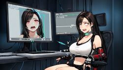 ai_generated computer drooling empty_eyes final_fantasy injection liarty mind_alteration mind_break mindwipe nude_female tifa_lockhart