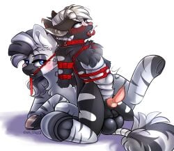 ahe_gao anal blush bondage canine_penis commission duo duo_male ears_up friendship_is_magic furry furry_oc gay grimdark male male_on_male mlp_g4 my_little_pony nudity oc oc_only occhipher oczaltuga open_mouth penetration penis pony rape reverse_cowgirl sex simple_background sitting smiling stomach_bulge tongue_out underhoof white_background yuris_(artist) zebra zebra_oc