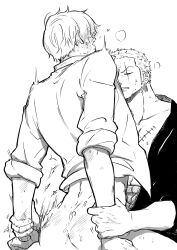 2boys 2d 2d_(artwork) 2d_artwork 2male 2males 2man 2men abs anal anal_insertion anal_penetration anal_sex angry angry_expression angry_face arms_behind_back biting_lip blush blush_lines blushing blushing_male blushing_profusely breath breath_cloud closed_eyes earrings gay gay_anal gay_male gay_sex grabbing grabbing_wrists half-dressed homo homoerotic homosexual homosexual_male homosexual_sex jinzxz lip_biting male male_only manga_style motion_lines movement_lines one_piece open_mouth roronoa_zoro sanji sanji_(one_piece) scar short_hair sitting sitting_down sitting_on_another sitting_on_lap sitting_on_penis sitting_on_person sweat sweatdrop sweating sweaty thrust_lines uncolored vinsmoke_sanji yaoi zoro_(one_piece)