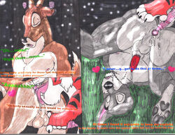 2014 abs anal animal_genitalia anthro balls bambi_(film) biceps canine cervine closed_eyes crossover deer disney feline furry furry_only gay hindpaw holidaypup interspecies lady_and_the_tramp licking male male_only mammal moonlight oral paws penis predatoryprey rimming scamp sex sheath shere_khan testicles the_great_prince_of_the_forest the_jungle_book tiger tongue yaoi