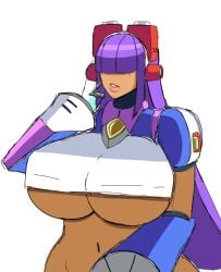 1female 1girls female huge_breasts layer mega_man mega_man_x momiji_(artist) solo solo_female tagme underboob