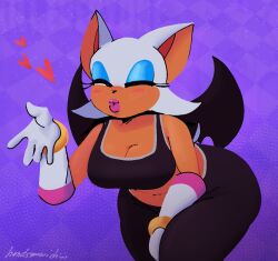 rouge the bat from sega by handsamwich