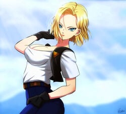 android 18 from dragon ball by whisky (artist)