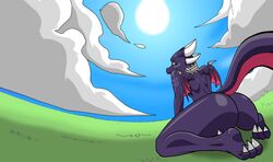 anthro ass back_view cynder descaiger dragon female female_only solo spyro_the_dragon tail wings