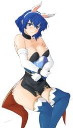 1girls arms_crossed ass bare_shoulders blue_eyes blue_hair breasts bunny_ears catria_(fire_emblem) catria_(spring)_(fire_emblem) censored cleavage collar covering_breasts easter egg fire_emblem fire_emblem:_mystery_of_the_emblem fire_emblem:_shadow_dragon_and_the_blade_of_light fire_emblem_heroes gloves hips long_gloves looking_at_viewer no_panties short_dress short_hair solo thick_thighs thighhighs thighs transparent_background tridisart wide_hips