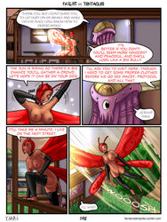 alien antennae big_breasts bobbydando breasts collar colored comic english_text fairies_vs_tentacles fairy female hair humanoid monster nihallaks_(species) nipples nude page_198 piercing red_eyes red_hair tentacle tumblr_username