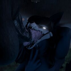 1:1 2025 3d_(artwork) absurd_res animal_genitalia animal_penis anthro anthro_on_feral balls balls_in_face big_balls big_penis black_body black_fur black_hair bodily_fluids bone canid canine canine_genitalia canine_penis canis crouching cum deep_throat digital_media_(artwork) dripping duo equid equine equine_genitalia equine_penis erection farm femboy feral fur genital_fluids genitals glowing glowing_eyes hair hand_behind_back hand_on_throat hi_res horse looking_at_viewer mal0 male male/male malo mammal monster neck_bulge night nude open_mouth oral oral_only oral_penetration penetration penis porkingmane precum raised_tail realistic_feral saliva saliva_drip saliva_on_face saliva_on_penis saliva_string scp-1471-a scp-1471-a_(da.nilkaz) scp_foundation size_difference skull skull_head smug smug_face smug_grin solo_focus tail tongue tongue_out vein veiny_penis watermark zoophilia