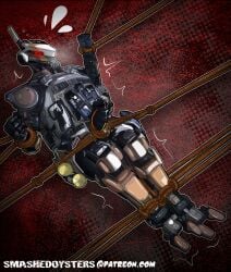 apex_legends black_bars bodily_fluids cum digital_media_(artwork) electronic_arts erection genital_fluids genitals hi_res letterbox machine male not_furry penis respawn_entertainment robot simple_background solo spectre_(titanfall) text titanfall titanfall_2 url