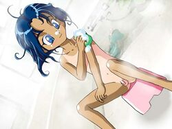 1boy androgynous flaccid penis tanline tomonaga_yuuta yuusha_series