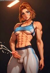 1futa abs ai_generated athletic athletic_futanari balls balls_bulge balls_outline balls_under_clothes belly_button breasts cum cumming cumshot dickgirl ejaculating ejaculating_cum ejaculation face_markings facepaint fapping fit fit_futanari freja_(overwatch) futa_focus futa_only futanari ginger green_eyes gym_clothes gym_uniform intersex large_penis leggings looking_at_viewer masturbating masturbation medium_hair medium_penis muscular muscular_futanari muscular_thighs naked navel normal_penis normal_size_dick overwatch overwatch_2 penis redbisycle sports_bra sportswear standing sweat sweaty sweaty_body thick_penis thick_thighs toned toned_arms toned_belly toned_body toned_futa toned_legs toned_stomach underboob veiny_penis yoga_pants